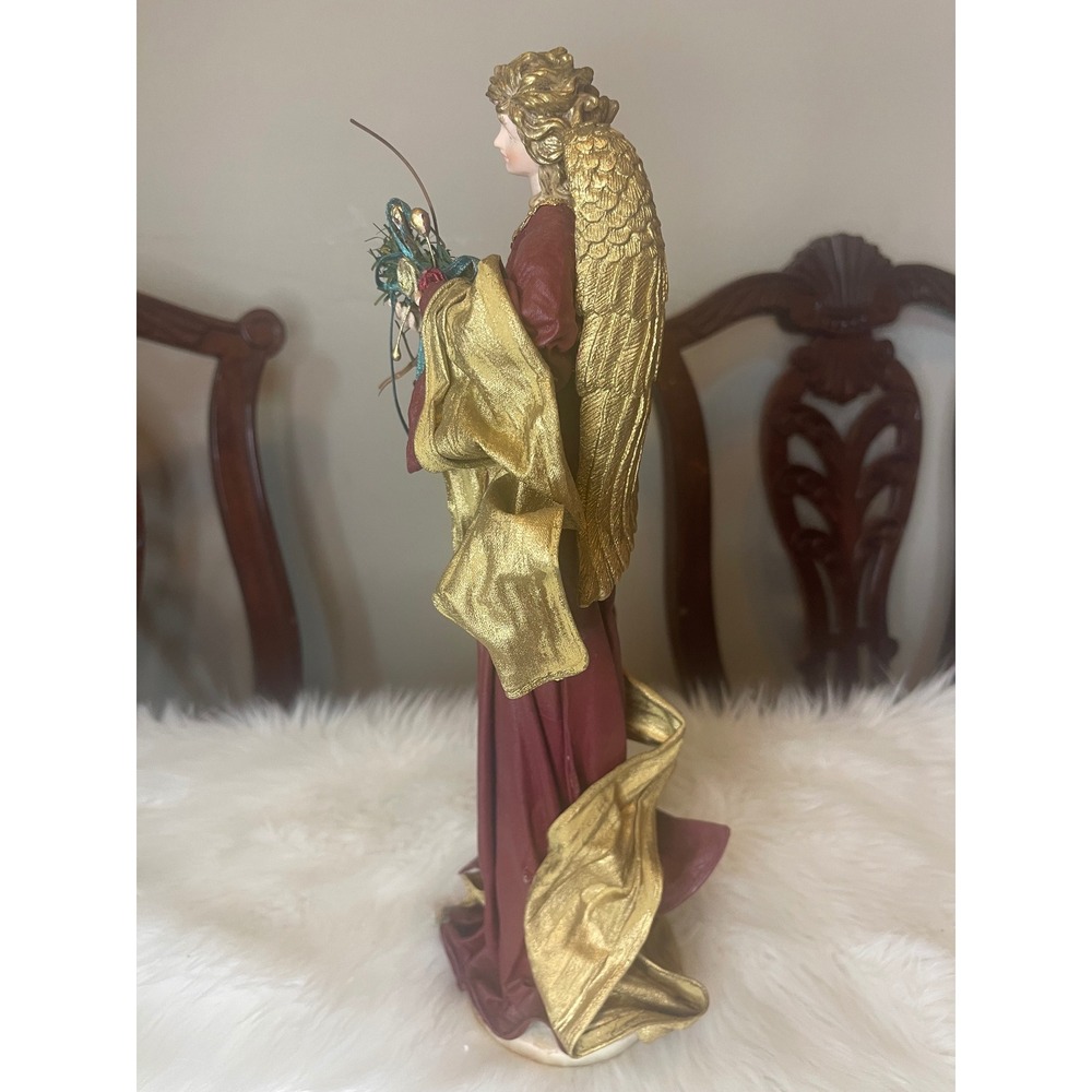 Vintage Dillard's Trimmings 14" Fabric-Mache Pencil Angel - Picture 5 of 10